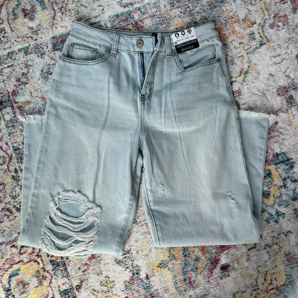 NEW High Rise Wide Leg Crop Jeans